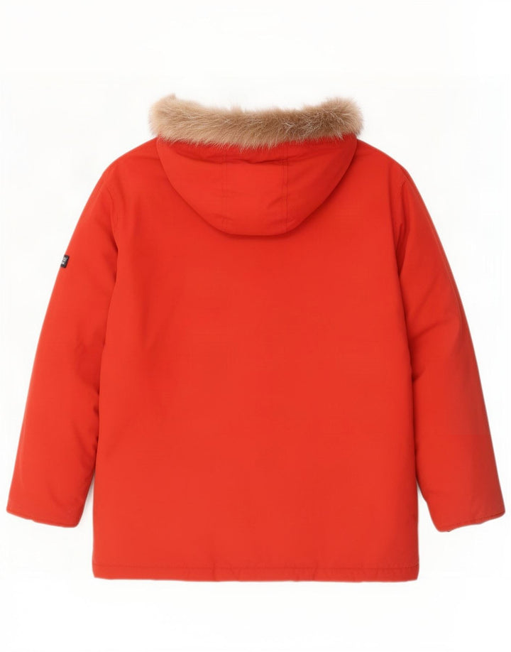Утепленная куртка Woolrich для мальчиков с капюшоном, 11–12 лет, красный нейлон