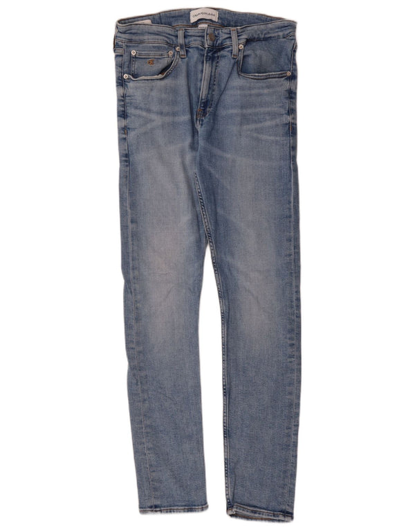 Женские джинсы скинни CALVIN KLEIN W32 L32 синие, хлопок