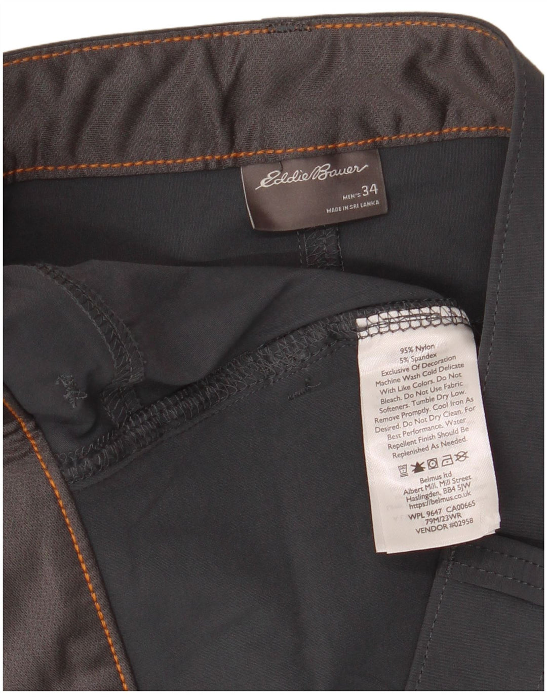 Мужские шорты-карго EDDIE BAUER W34, большие, серые, нейлоновые