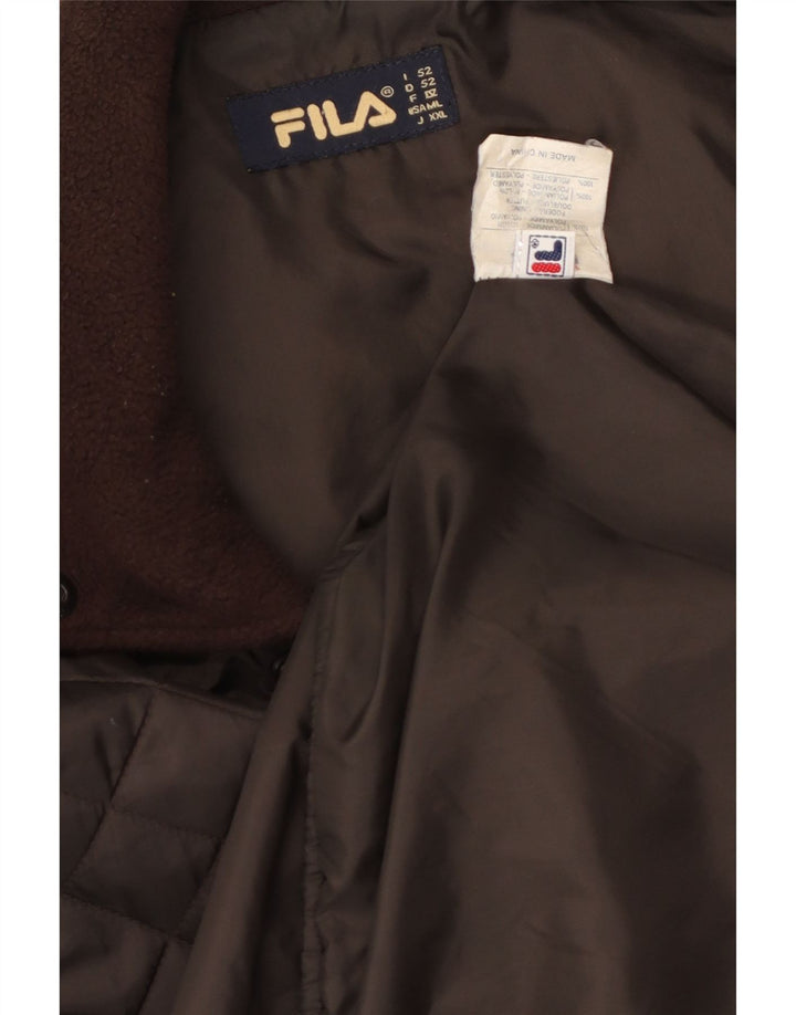 FILA Мужская стеганая куртка IT 52 2XL Коричневый Полиамид