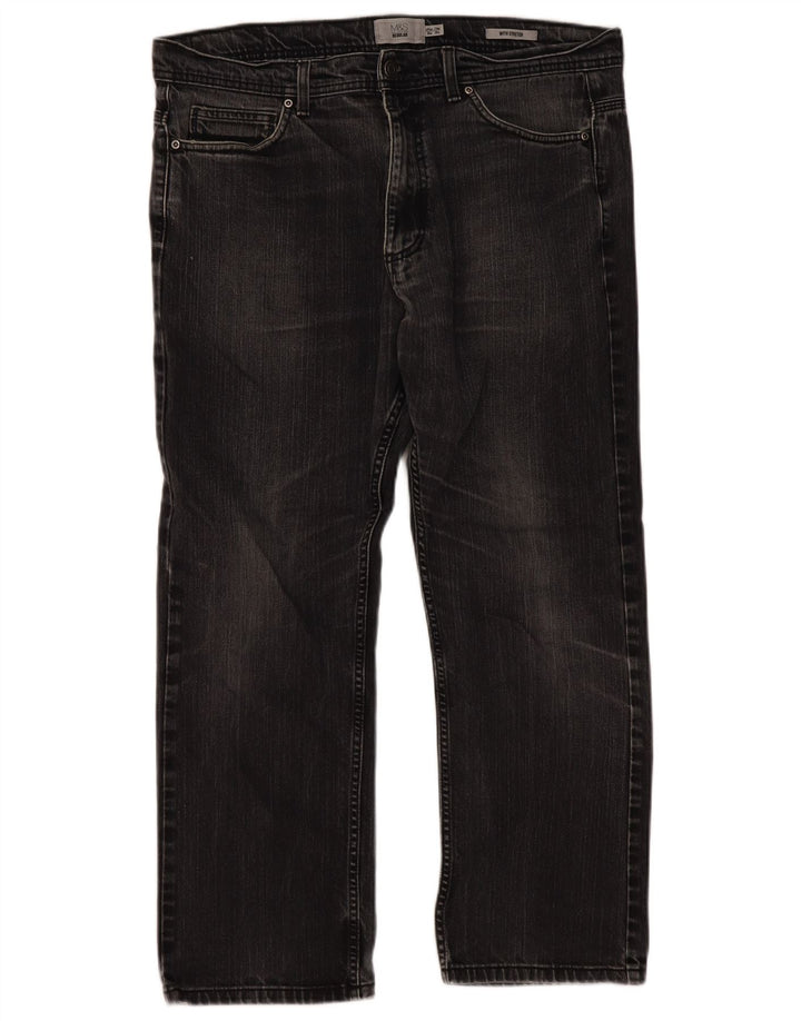 Мужские прямые джинсы Marks & Spencer W36 L29 серые
