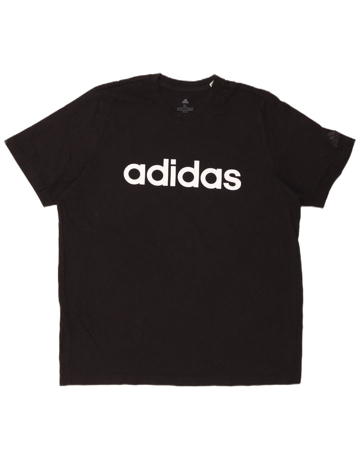 Мужская футболка с рисунком ADIDAS Top XL, черный хлопок