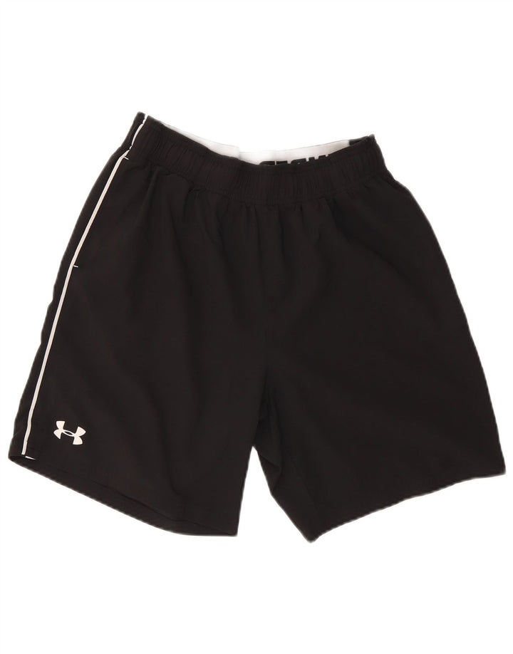 Мужские спортивные шорты Under Armour, средние черные спортивные шорты из полиэстера