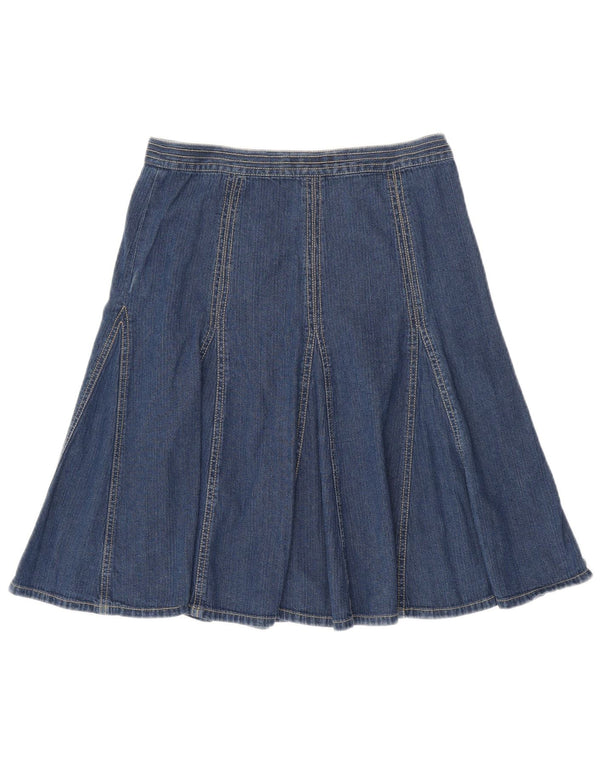 Женская джинсовая расклешенная юбка Boden UK 10, маленькая W30, синяя, хлопок