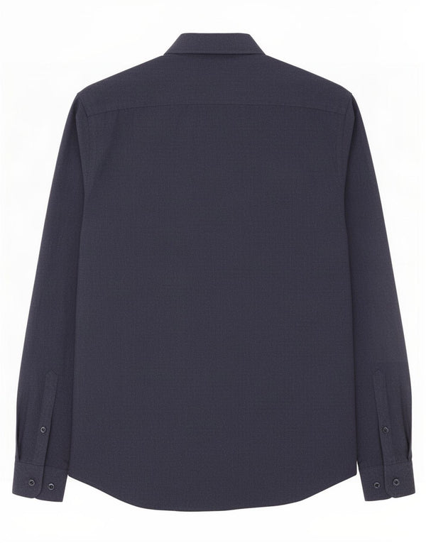 Reiss Mens Slim Fit Shirt Small Navy Blue Cotton