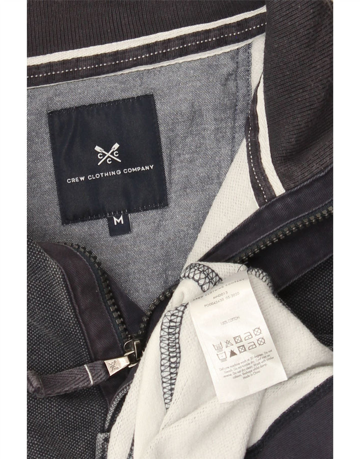 Crew Clothing Мужской свитшот с воротником на молнии, джемпер среднего размера, темно-синий в полоску