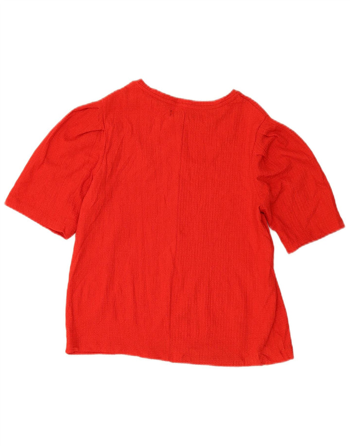 Женская блузка Zara Top UK 12, средний красный