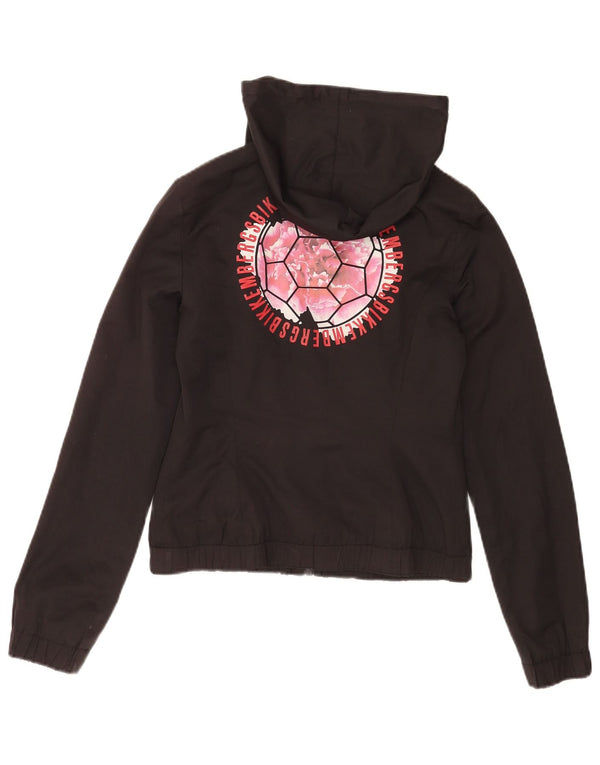 Женский бомбер с капюшоном Bikkembergs UK 6 XS, черный хлопок