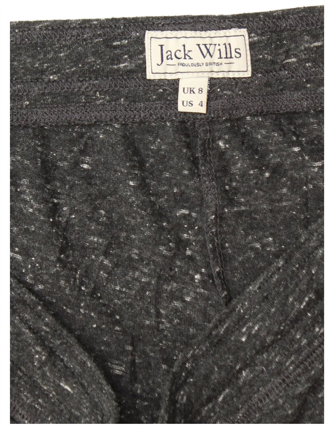 Женские спортивные шорты Jack Wills UK 8, маленькие черные из полиэстера с крапинками