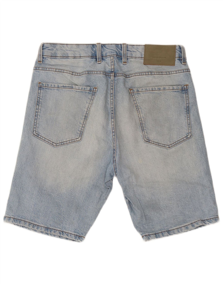 Мужские джинсовые шорты Zara EU 42, большие, W32, синие, хлопок