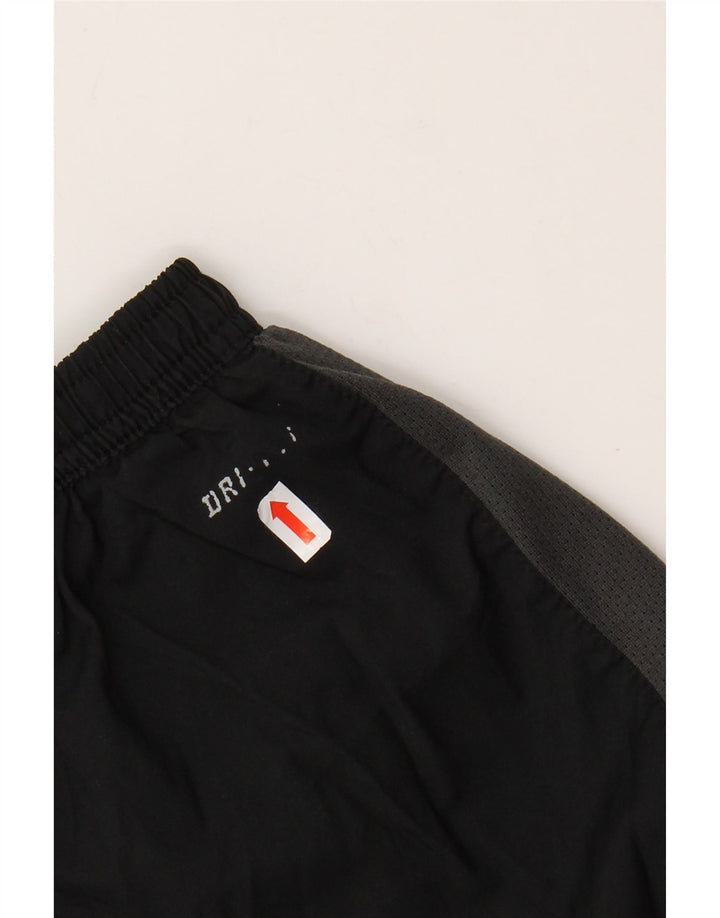 Мужские спортивные шорты Nike Dri Fit среднего размера, черные с цветными блоками