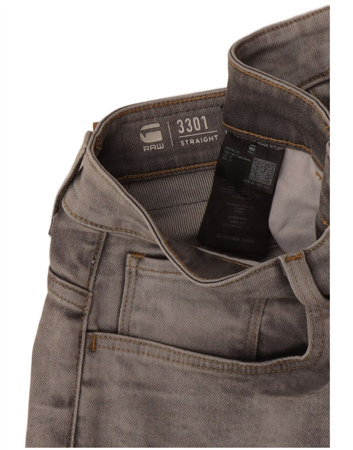 G-Star Mens 3301 Джинсовые шорты W31 Средне-серый хлопок