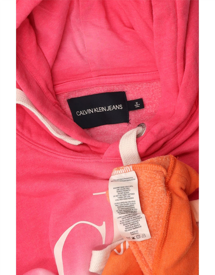 CALVIN KLEIN Женский джемпер с капюшоном оверсайз UK 14 Средний Разноцветный