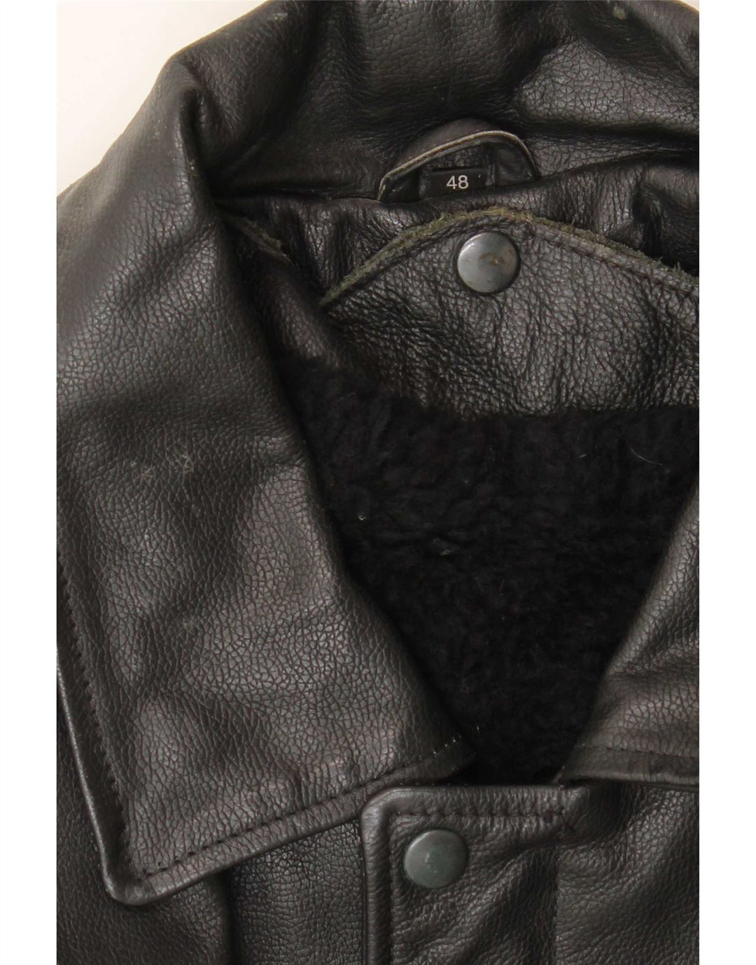 Винтажная мужская дубленка IT 48 Medium Black