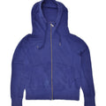 CHAMPION Womens Zip Hoodie Sweater UK 16 Large Navy Blue Cotton | Vintage Champion | Thrift | Second-Hand Champion | Used Clothing | Messina Hembry 