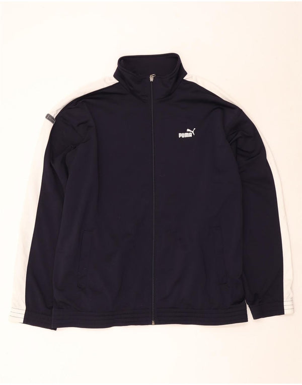 Мужской спортивный костюм Puma Regular Fit, верхняя куртка 2XL, темно-синий, спортивный костюм с цветными блоками