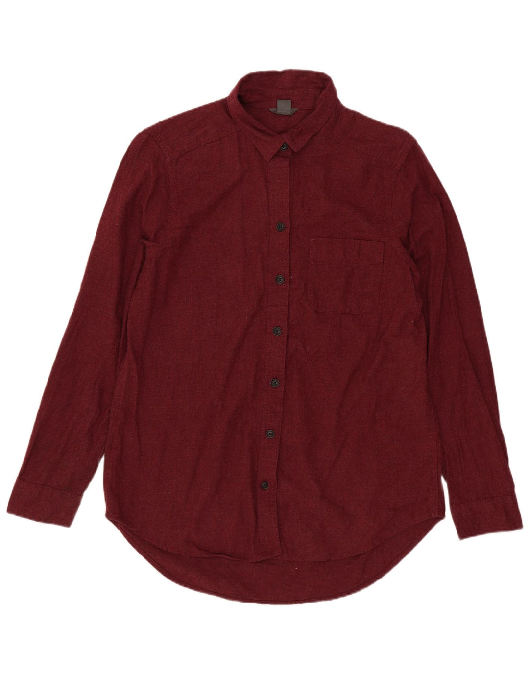 Женская рубашка оверсайз EDDIE BAUER UK 10, маленькая бордовая, хлопок