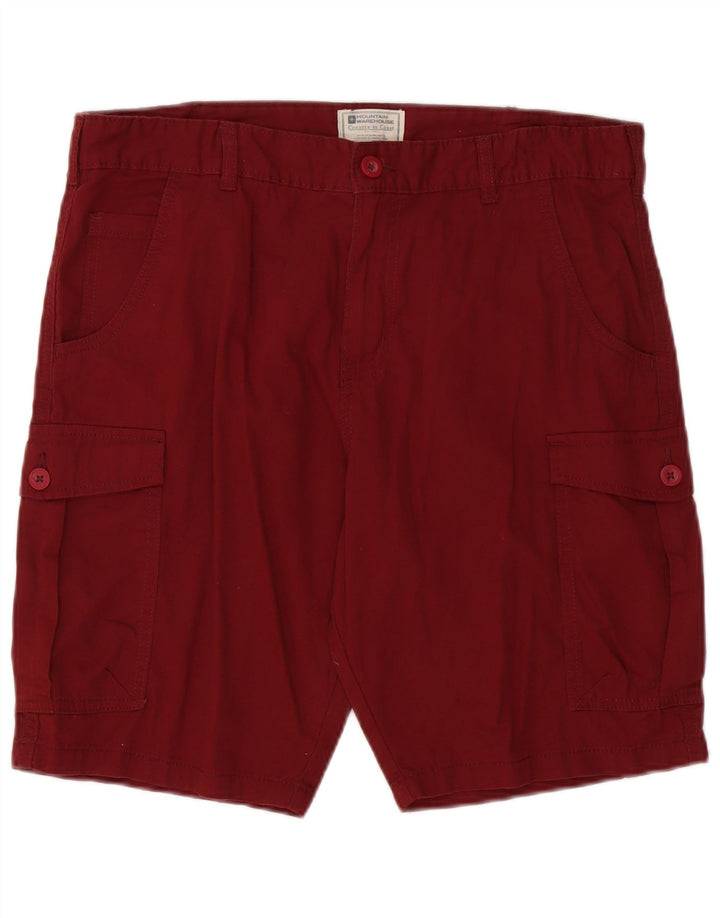 MOUNTAIN WAREHOUSE Мужские шорты-карго W34, большие бордовые, хлопок