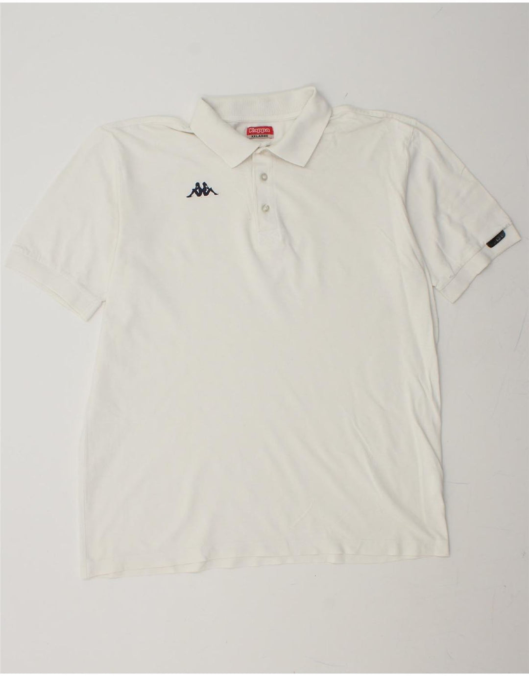 KAPPA Mens Polo Shirt 2XL White Cotton Vintage Kappa and Second-Hand Kappa from Messina Hembry 