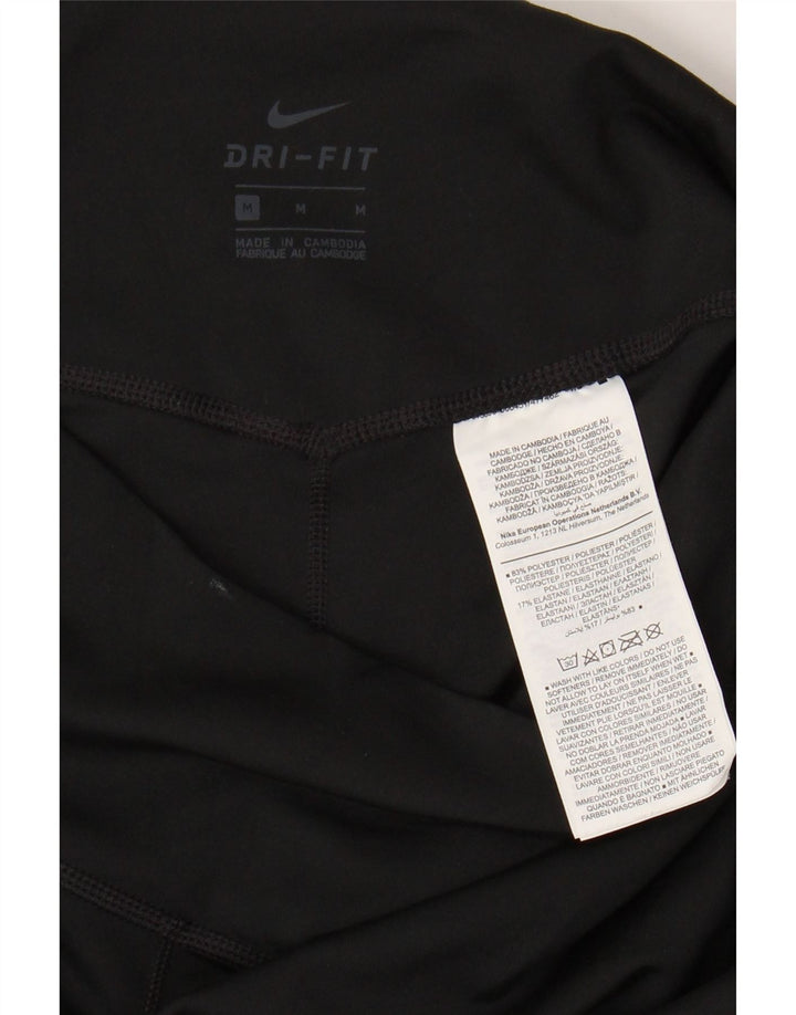 Женские леггинсы NIKE Dri Fit UK 12, средний черный полиэстер