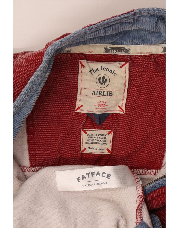 Мужской свитшот с воротником на молнии FAT FACE Airlie, джемпер 2XL, красный хлопок