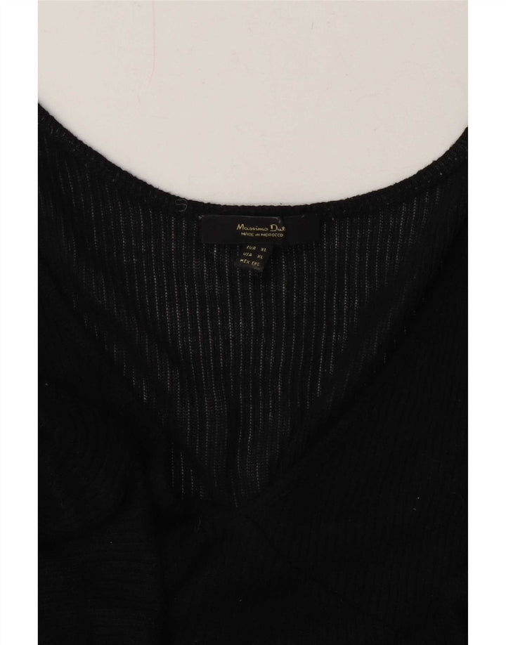 Женский прозрачный жилет Massimo Dutti UK 18 XL, черный