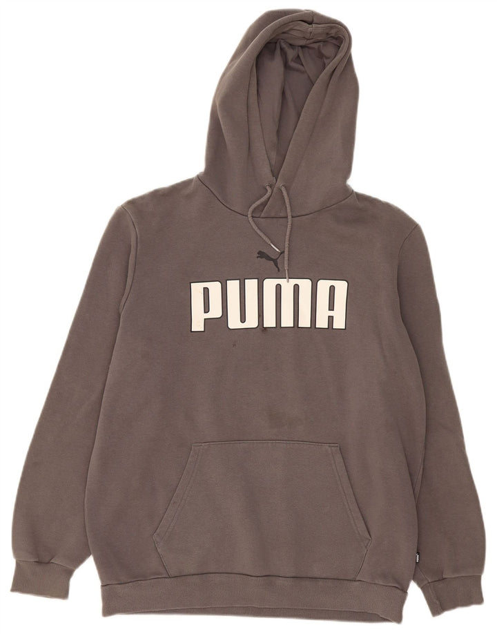 Мужской джемпер с капюшоном Puma серого цвета, хлопок