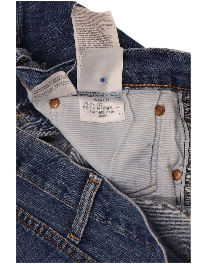Мужские прямые джинсы Levi's 501 W44 L34 синие, хлопок