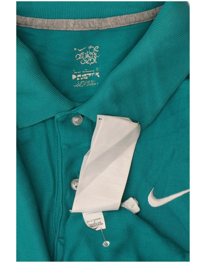 Мужская рубашка-поло Nike, маленькая, бирюзовая, хлопок
