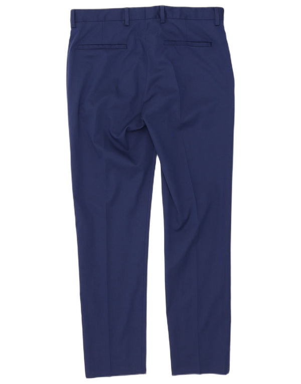 Мужские узкие брюки-чиносы Zara EU 42, большие W32 L30, синие, полиэстер