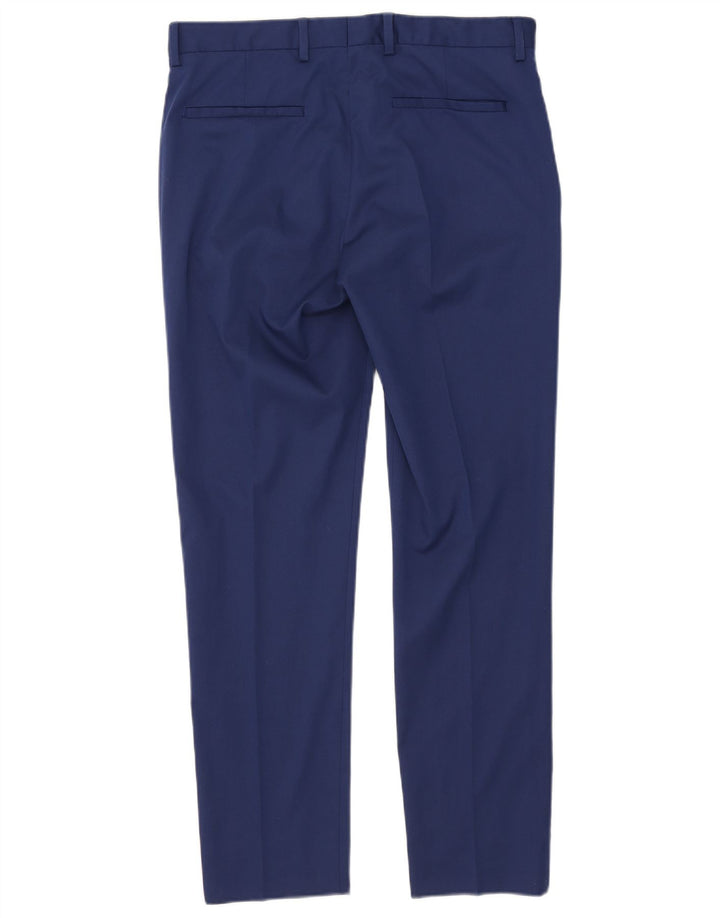 Мужские узкие брюки-чиносы Zara EU 42, большие W32 L30, синие, полиэстер