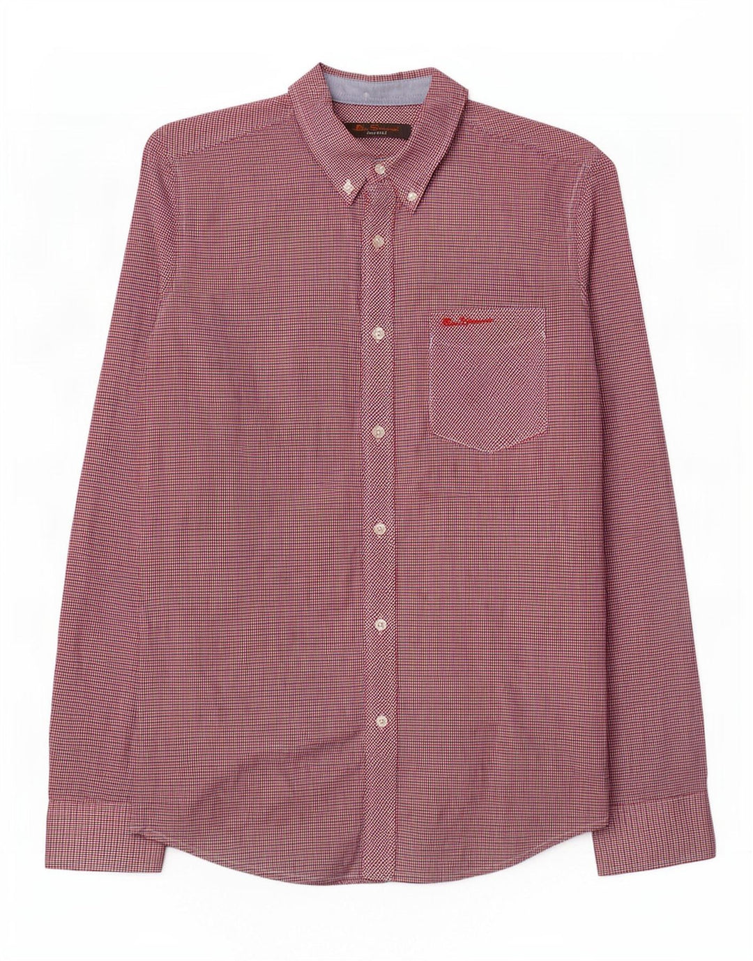 Мужская рубашка Ben Sherman, маленькая красная клетка, хлопок