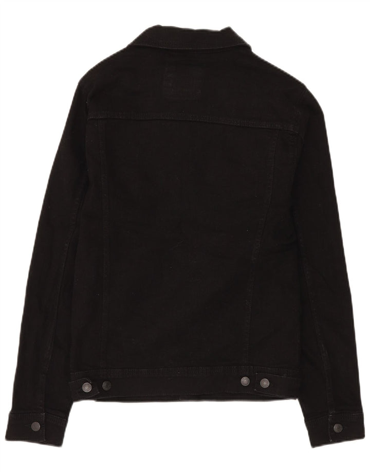 Мужская джинсовая куртка Zara UK 36, маленькая, черный, хлопок