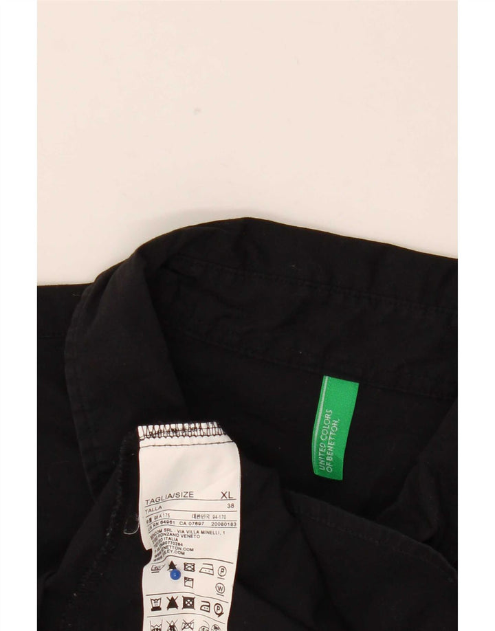 Женская пуловерная рубашка Benetton UK 18 XL, черный хлопок