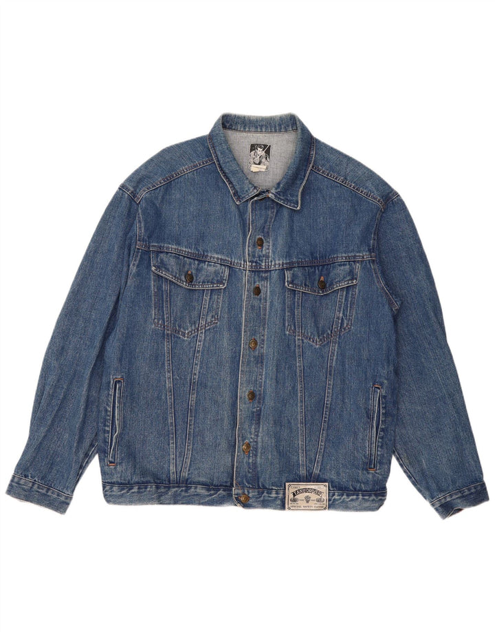 Мужская джинсовая куртка VINTAGE UK 42 XL, синяя, хлопок