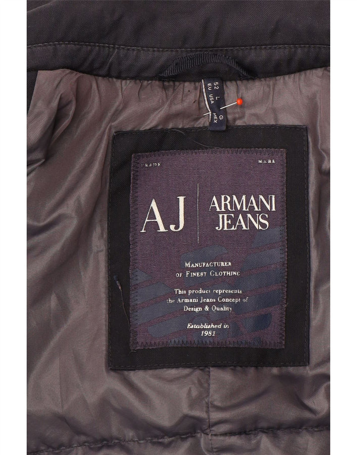 Armani Jeans Мужской пиджак на 2 пуговицах IT 50 Большой Темно-Синий