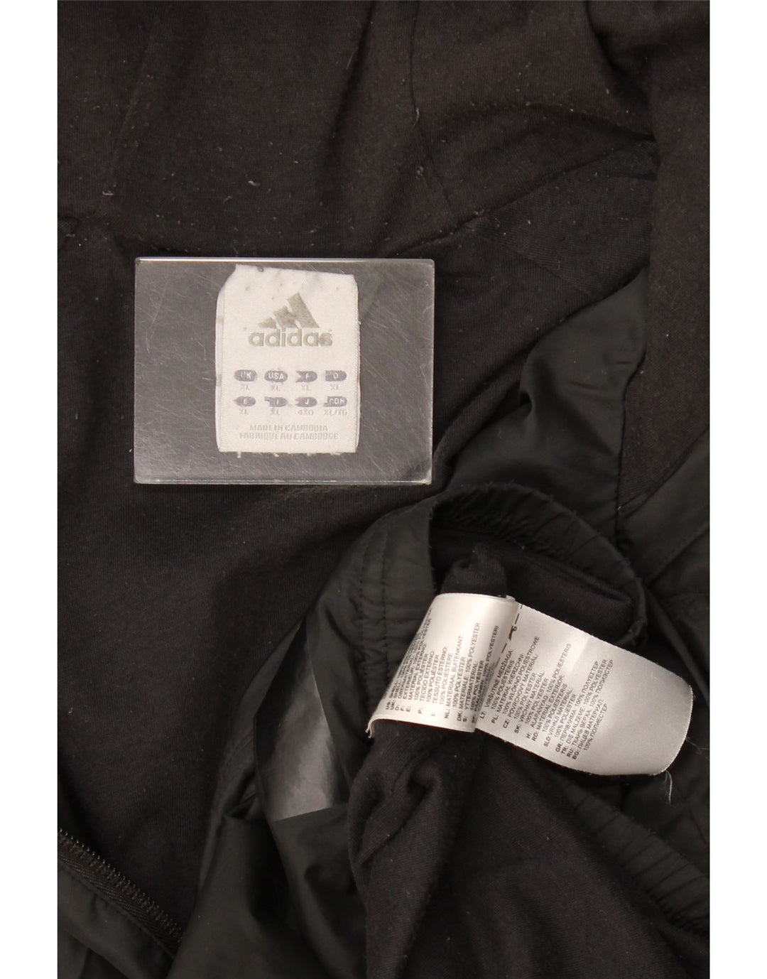 Мужская куртка-дождевик Adidas с капюшоном UK 42 XL, черный полиэстер