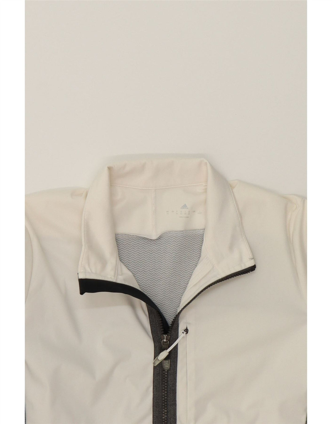 ADIDAS Womens Tracksuit Top Jacket UK 14 Large White Colourblock Vintage Adidas and Second-Hand Adidas from Messina Hembry 