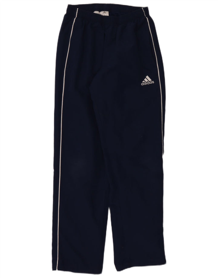 Мужские спортивные брюки Adidas среднего размера, темно-синие, полиэстер