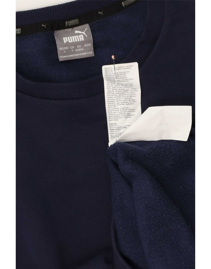 Мужской свитшот Puma, маленький темно-синий хлопковый джемпер