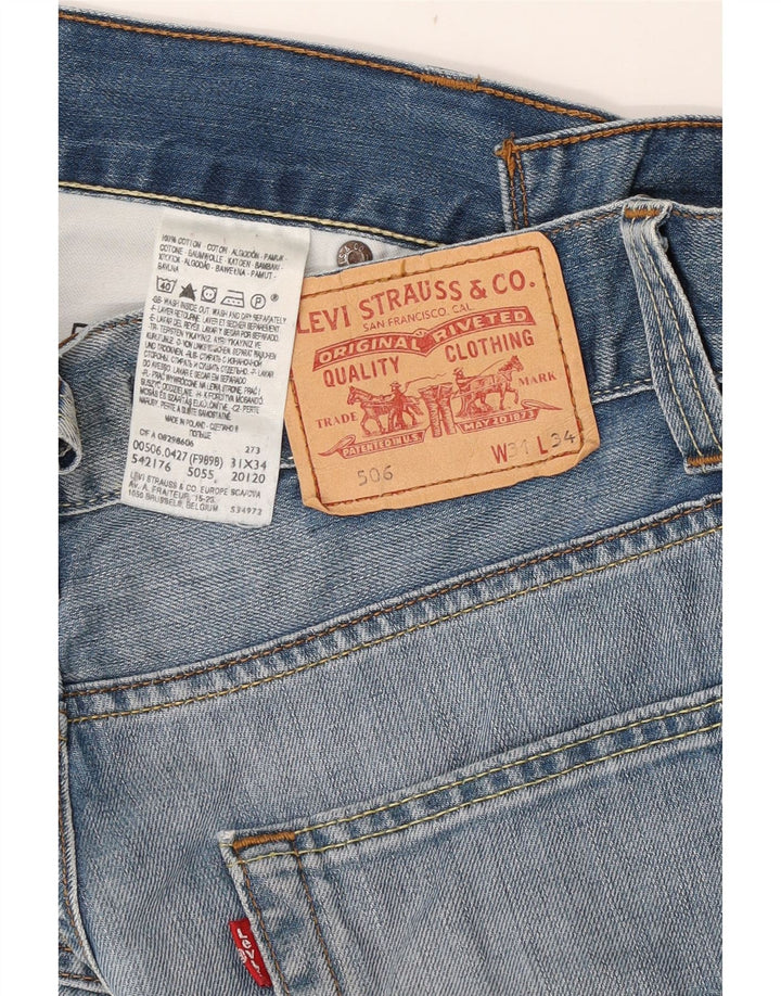 Мужские прямые джинсы Levi's 506 W31 L30 синие, хлопок