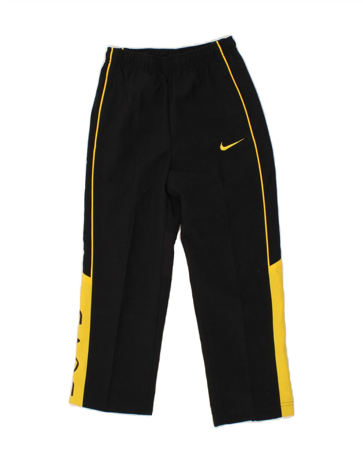 NIKE Boys Graphic Tracksuit Trousers 6-7 Years XS Black Polyester Vintage Nike and Second-Hand Nike from Messina Hembry 