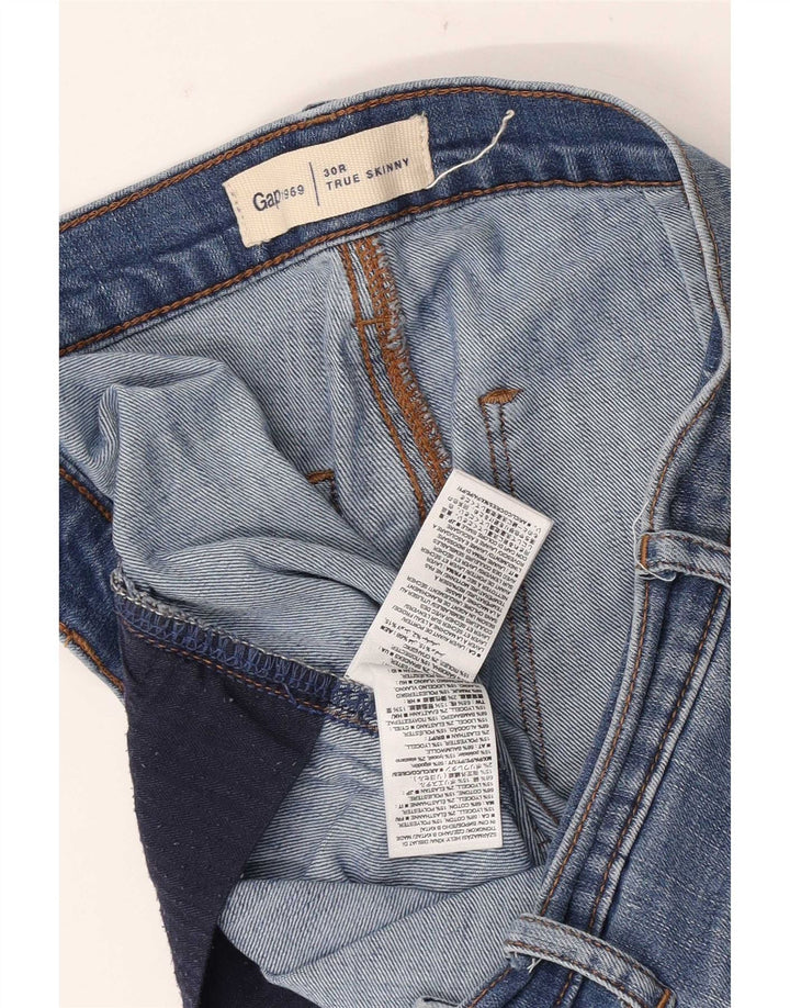Женские джинсы скинни Gap W30 L27, синие, хлопок