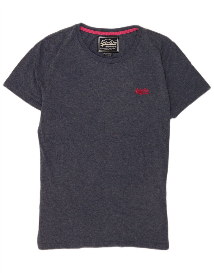 Мужская футболка Superdry, большой синий хлопок