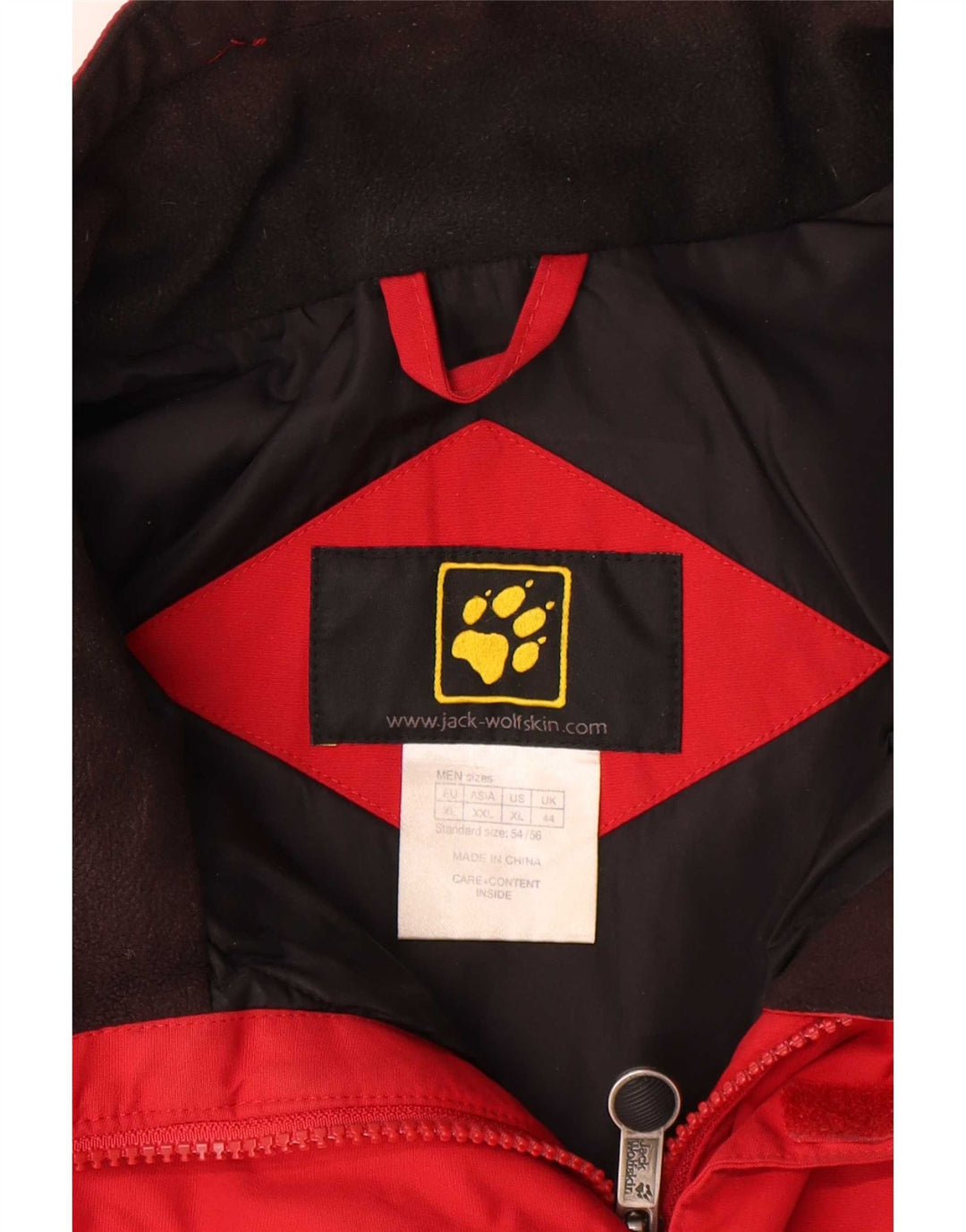 Мужская ветровка Jack Wolfskin UK 44 XL, красный полиамид с цветными блоками