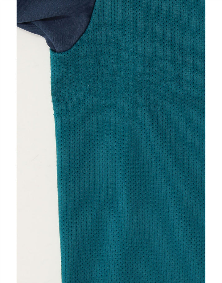 Мужская футболка PUMA Верх среднего синего цвета из полиэстера с цветными блоками