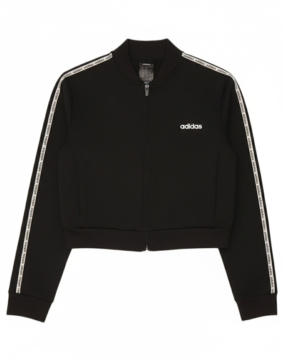 Женская укороченная спортивная куртка Adidas Climalite UK 12/14, средний черный