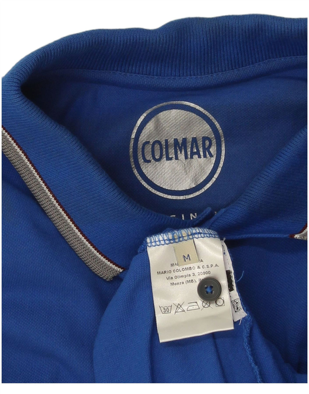 COLMAR Mens Polo Shirt Medium Blue Cotton