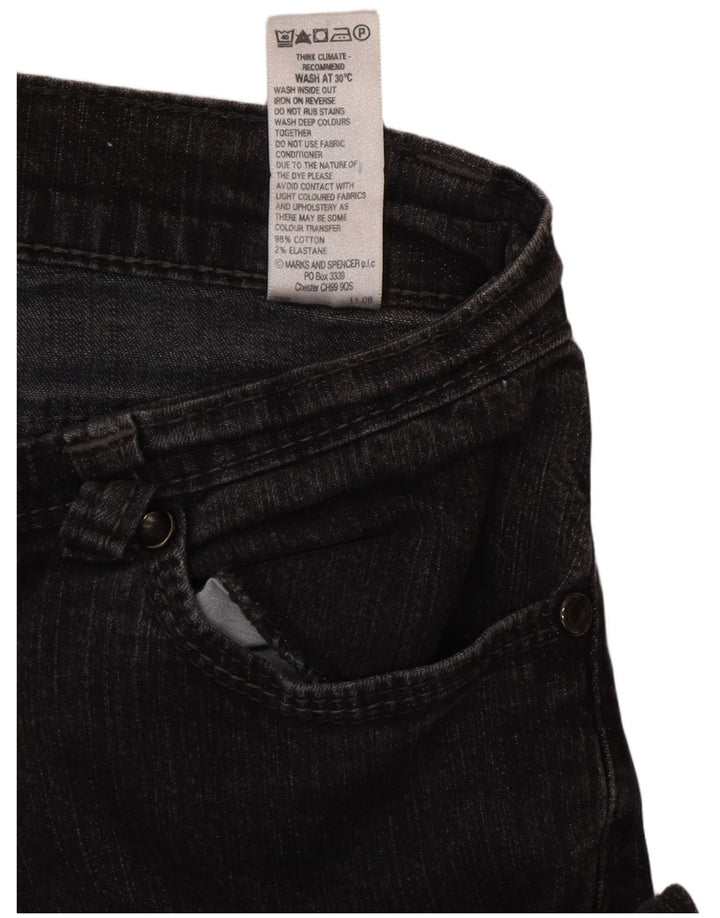 Женские джинсы Bootcut Marks & Spencer UK 10, маленькие W27 L29, черный хлопок