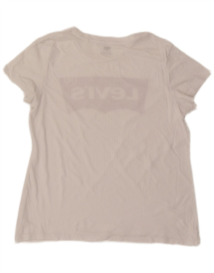 Женская футболка с рисунком Levi's Top UK 16, большая белая